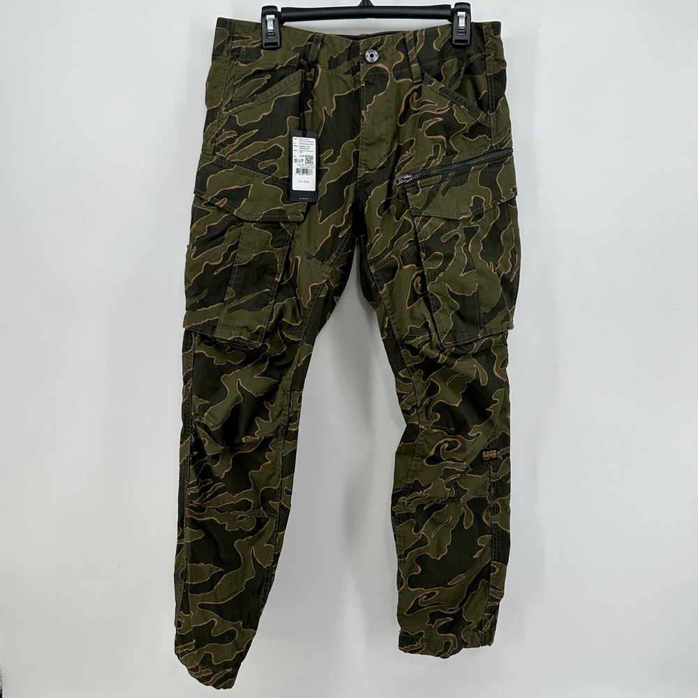 G-Star Raw Rovic Zip 3D Men 31/30 Camo Tapered Cargo Pants NEW